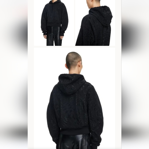 NWT Rhinestone-embellished Hoodie, Mugler x HM H&M - Picture 4 of 7